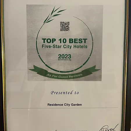 Hotel Garden - Certificate Of Excellence 10 Five-stars For 2024 Awarded By Htif
